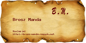 Brosz Manda névjegykártya